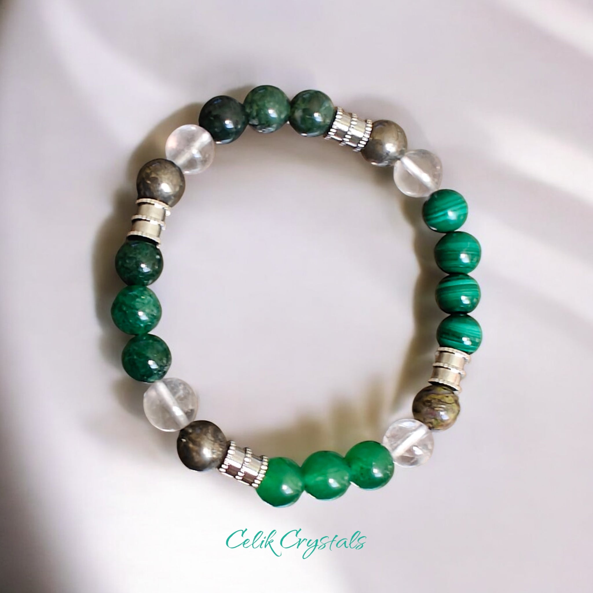 Malachite Abundance Crystal Bracelet