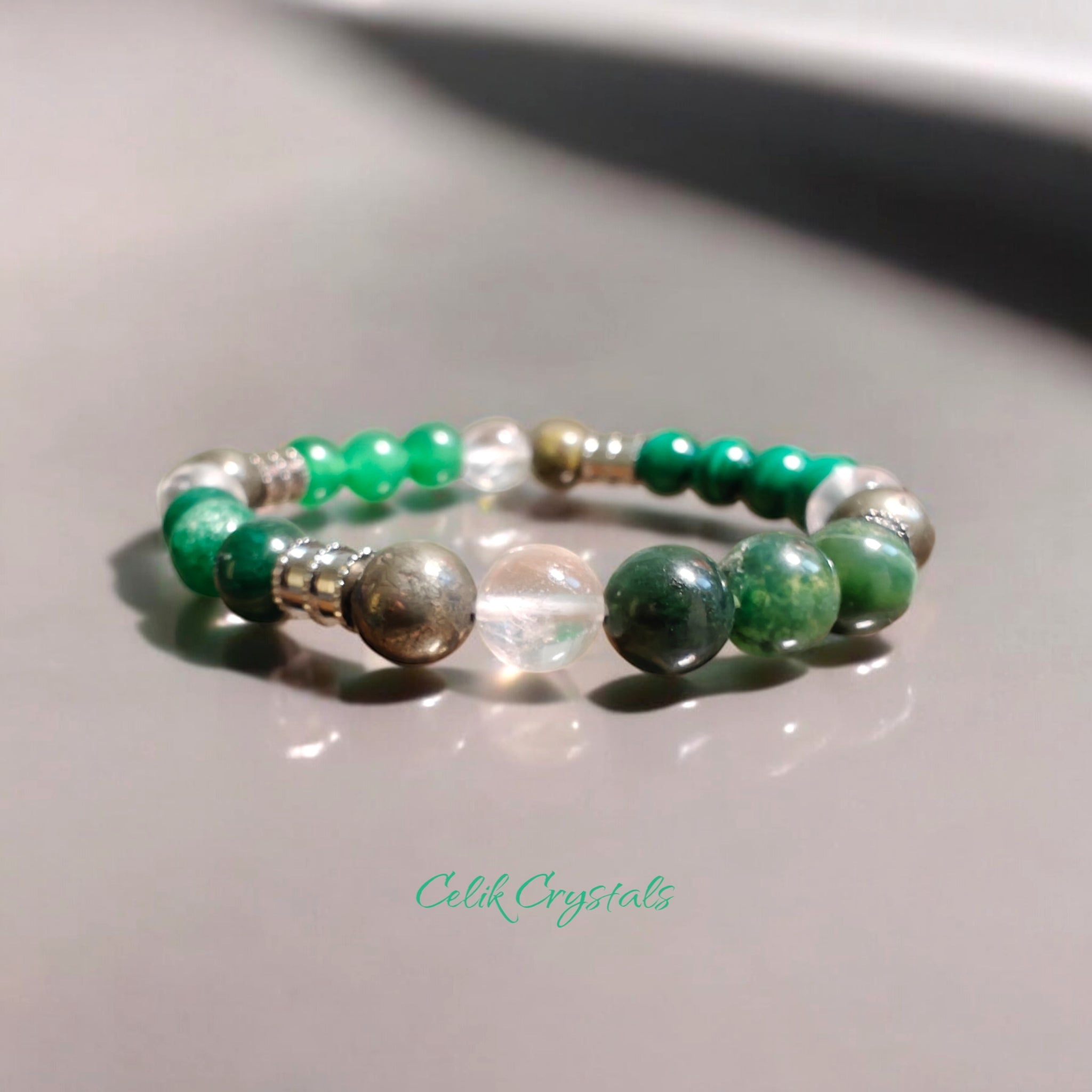Malachite Abundance Crystal Bracelet