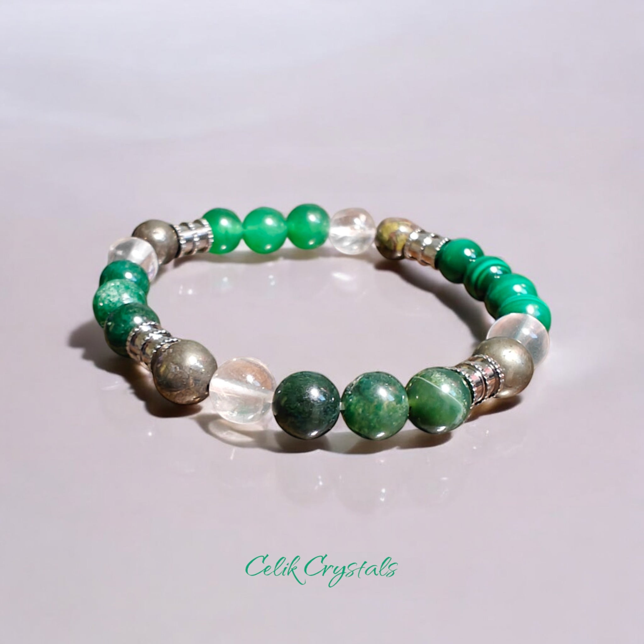 Malachite Abundance Crystal Bracelet