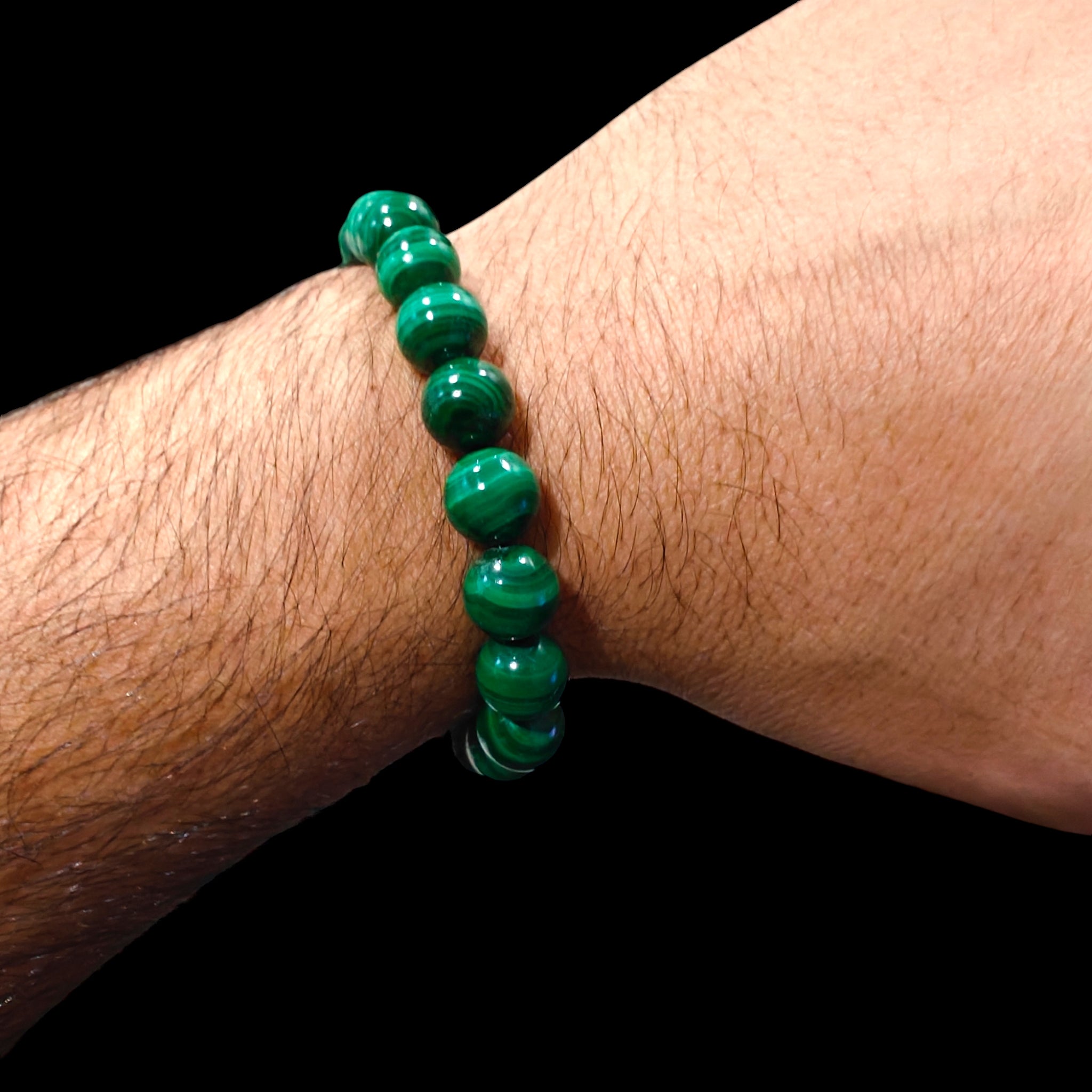 Malachite Bracelet 10mm Authentic Stones