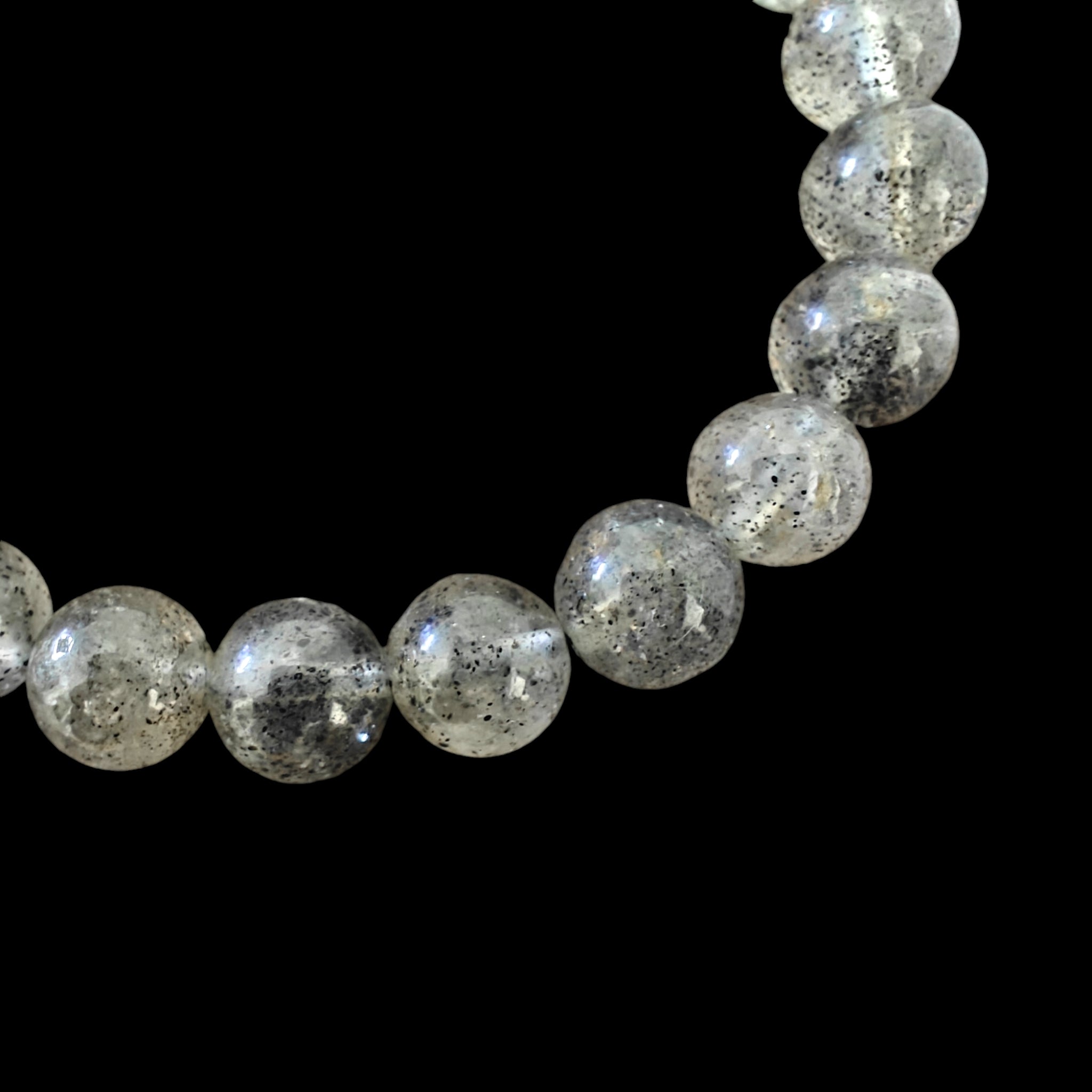 Black Strawberry Quartz Bracelet Natural Stones 8mm Stretches Unisex Healing Bracelet