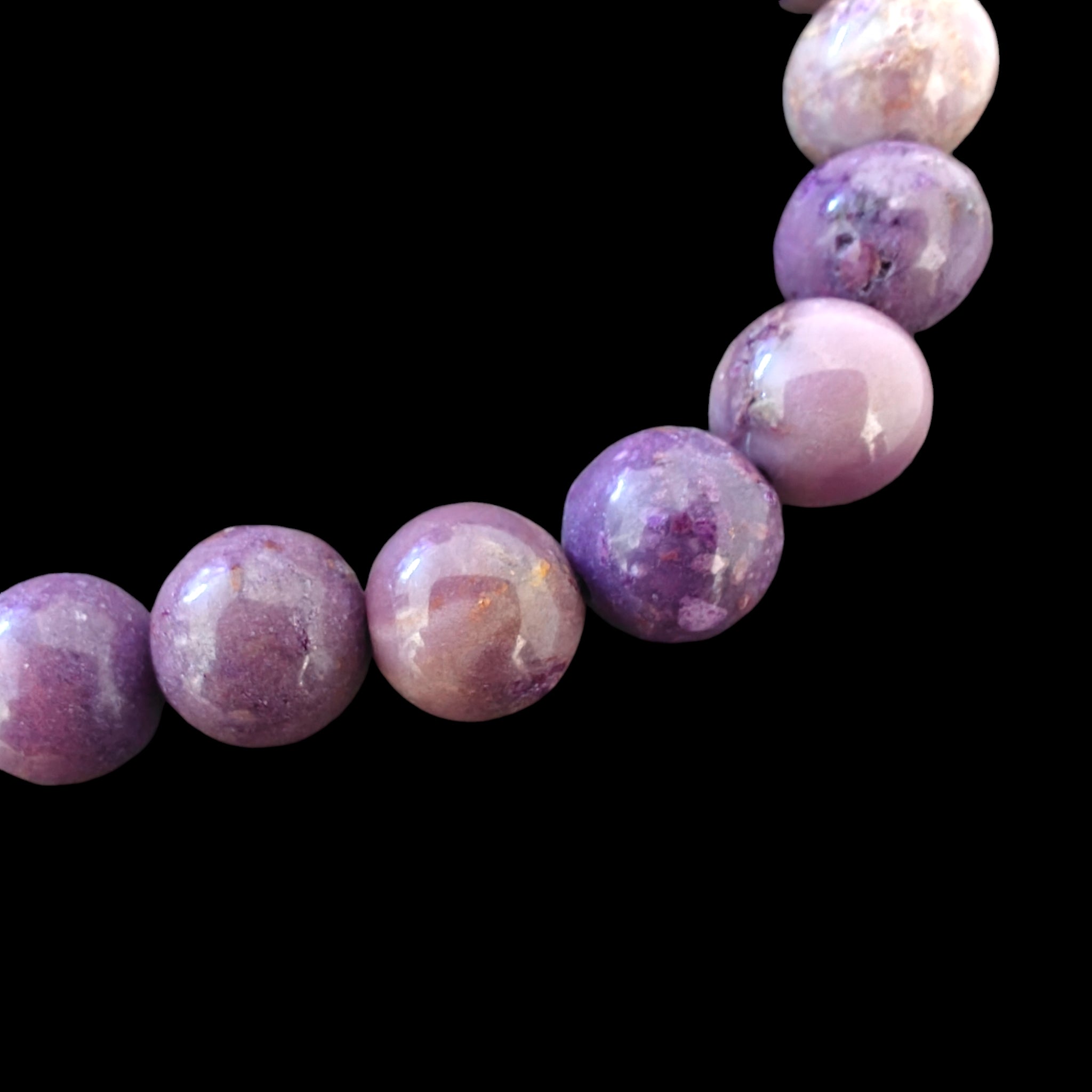 Phosphosiderite Bracelet 8mm Stretch Crystal Bead Bracelet