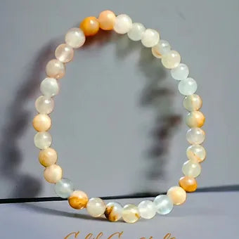 Blue onyx bracelet stretches unisex fit