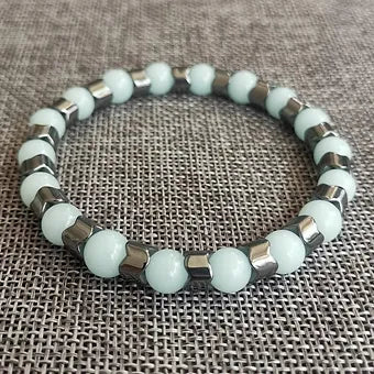 Hematite Glow Luminous Men's Bracelet
