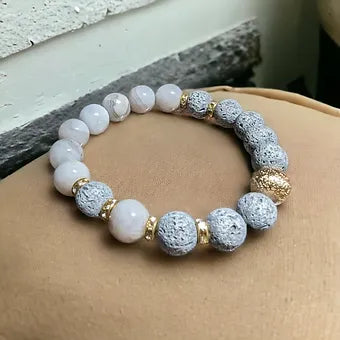 Women's bead pink bracelet