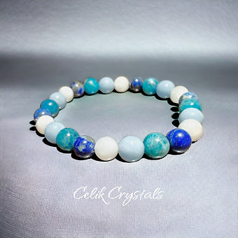 Angelite apatite Moonstone Bracelet