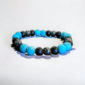 Turquoise and Hematite Bracelet