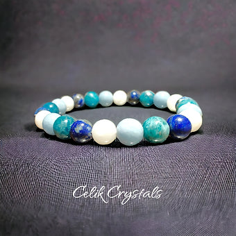 Angelite apatite Moonstone Bracelet