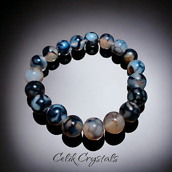 Dragon Vein Agate Bracelet