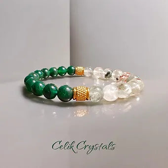 Jade and Garden Quartz Bracelet Unisex