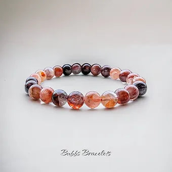 Fire Quartz Bracelet Natural Stones Stretch Crystal Bracelet