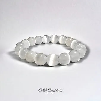 Selenite Bracelet Natural Stones Stretches