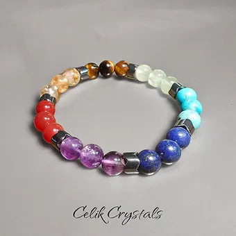 7 Chakra Bracelet From Celik Crystals