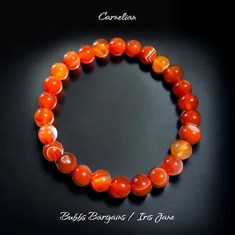 Striped Carnelian Bracelet - Unisex
