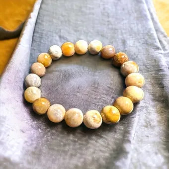 Coral Jade Bracelet Natural Stones Stretches