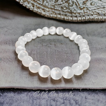 Selenite Bracelet Natural Stones Stretches