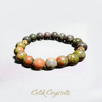 Dragon Vein Unakite Bracelet