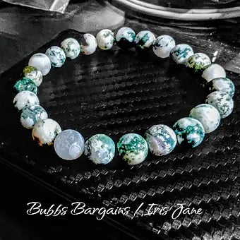 Trww Agate Bracelet Natural Stones 8mm Stretches Healing Bracelet