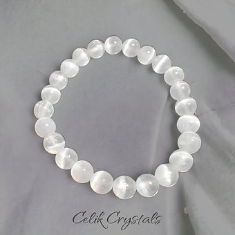 Selenite Bracelet Natural Stones Stretches