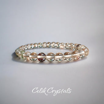 Garden Quartz Bracelet From Brazil Natural Stones Stretch Crystal Bracelet