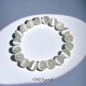 Selenite Bracelet Natural Stones Stretches