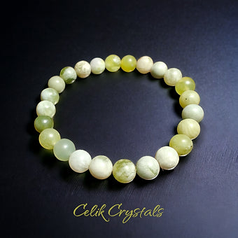 Serpentine Stone Bracelet 8mm Unisex