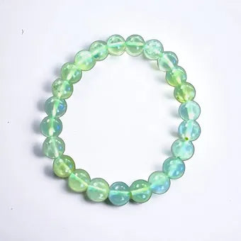 Prehnite Bracelet Natural Stones 8mm Stretches