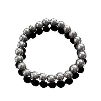 Hematite Bracelet - 8 or 10mm Beads - Unisex