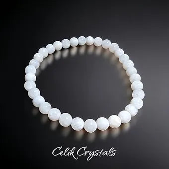 Moonstone Bracelet Rare Beads Unisex