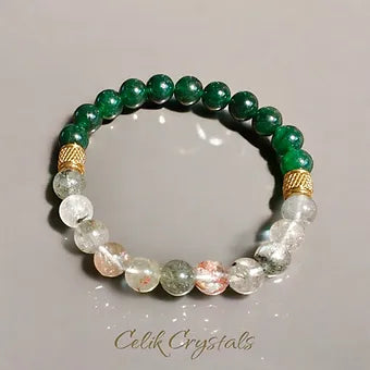 Jade and Garden Quartz Bracelet Unisex