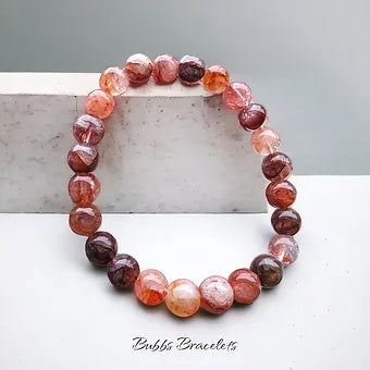 Fire Quartz Bracelet Natural Stones Stretch Crystal Bracelet