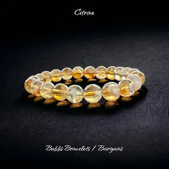 Citrine Bracelet Natural Stones Stretch Crystals