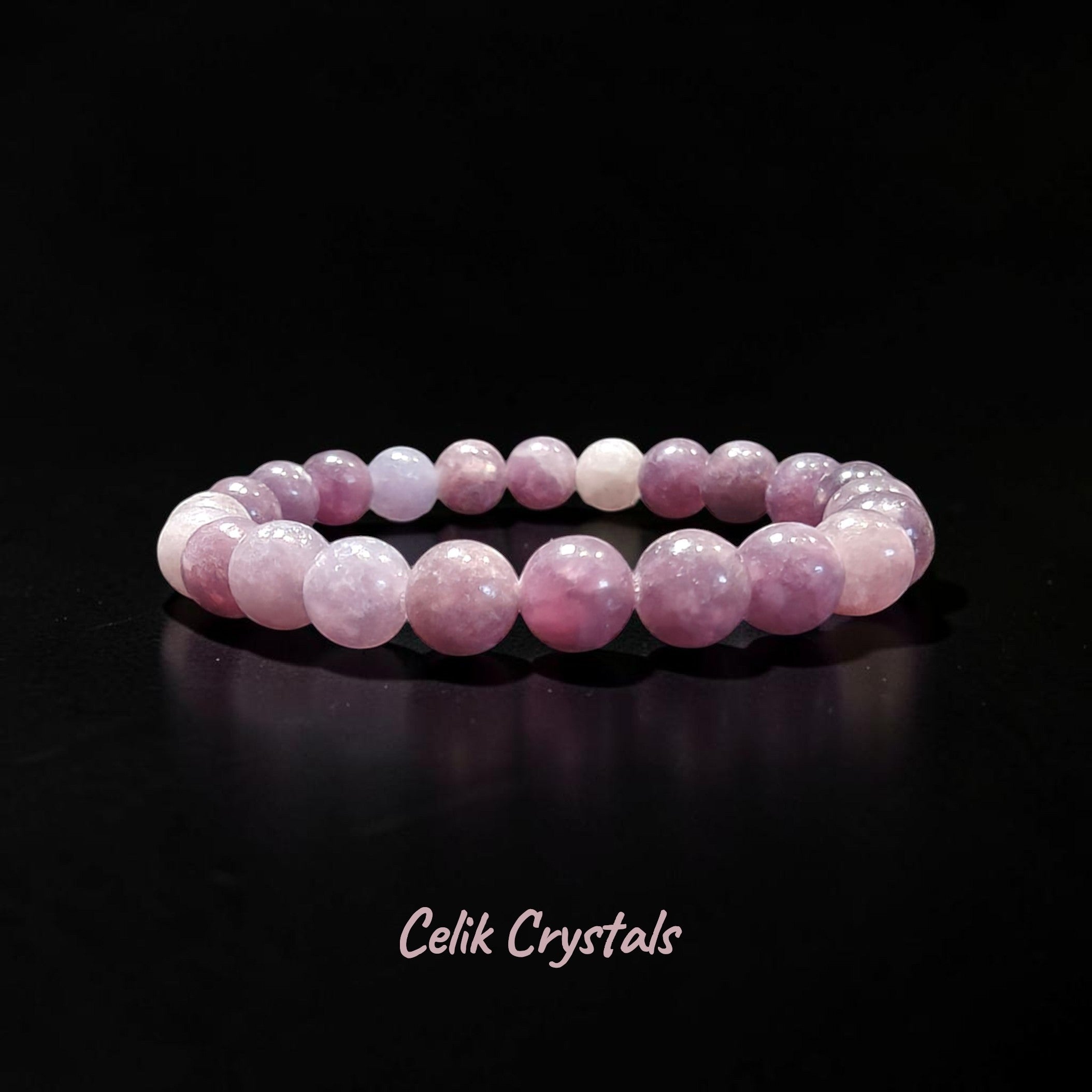 Purple Mica Bracelet 8mm Unisex