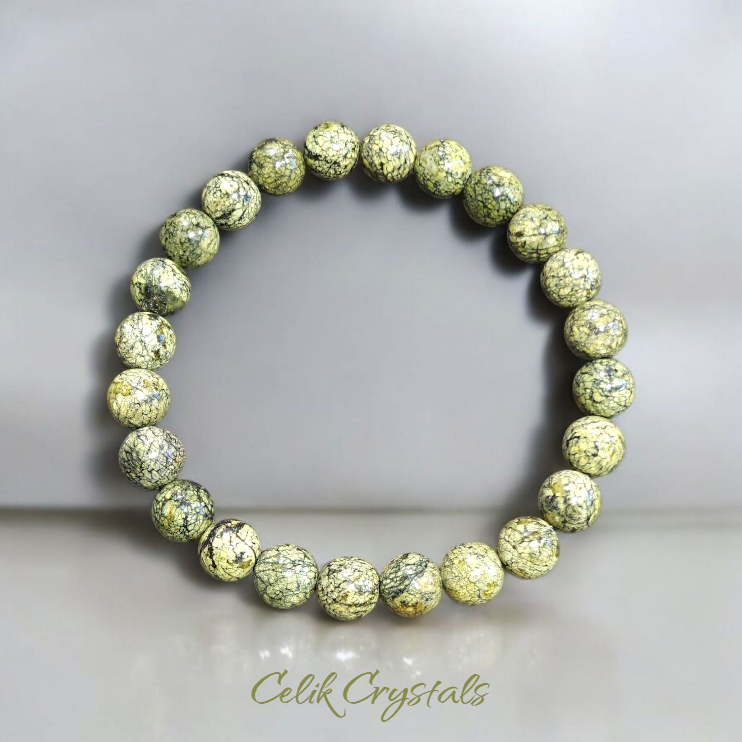 Snakeskin Jasper Bracelet 8mm Natural Stones Stretches