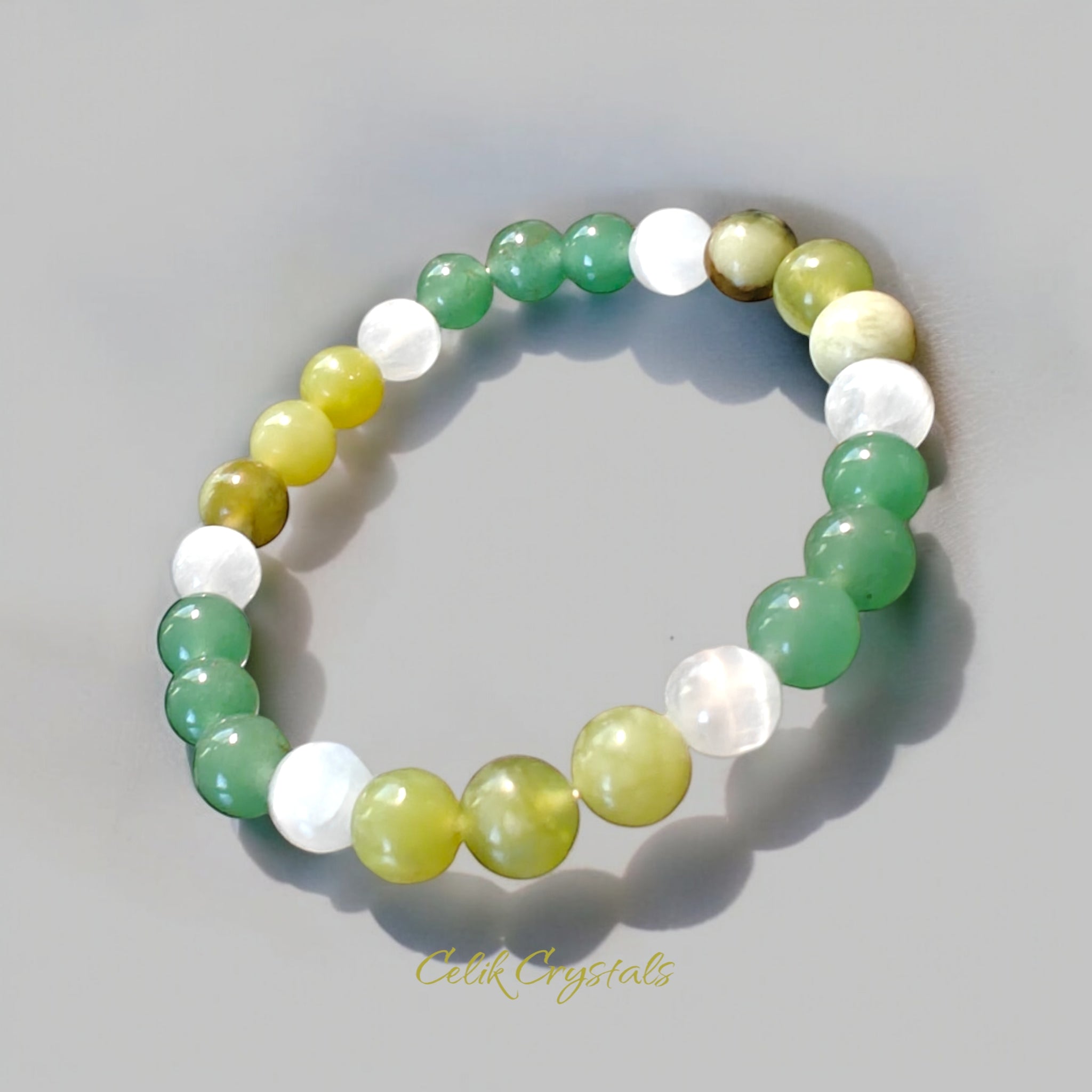 Green Aventurine and Jade Bracelet