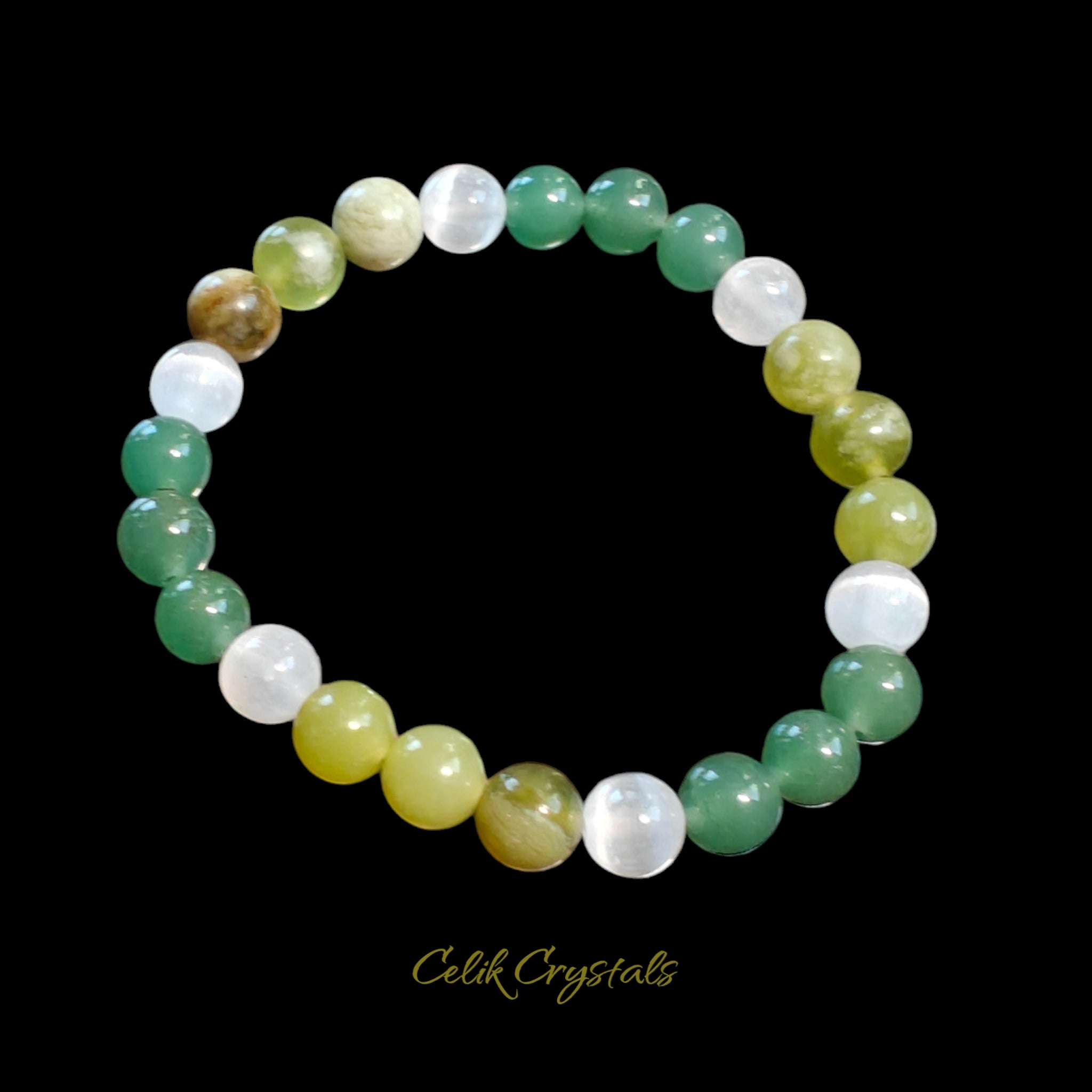 Green Aventurine and Jade Bracelet