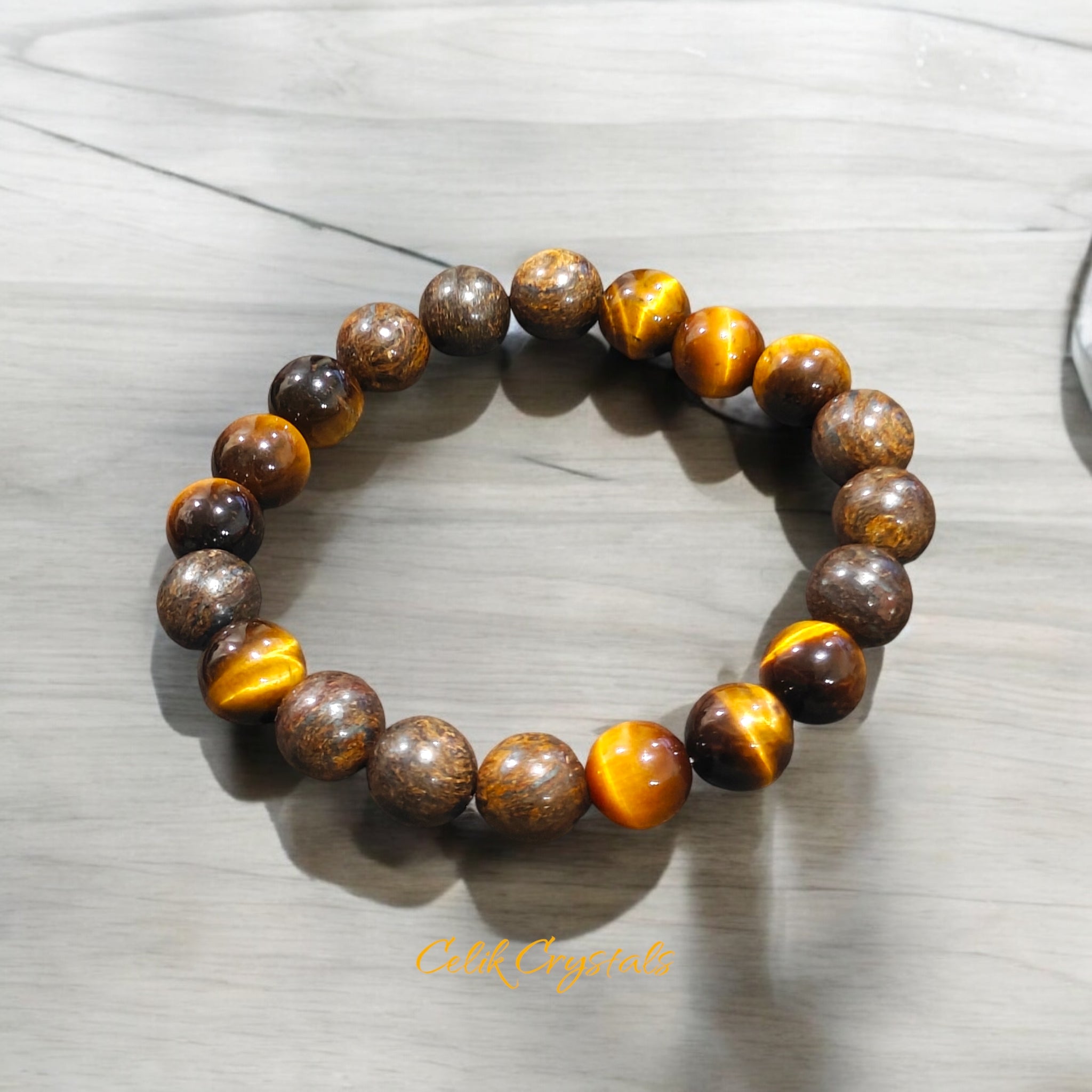 Bronzite & Tiger's Eye Bracelet 10mm Unisex