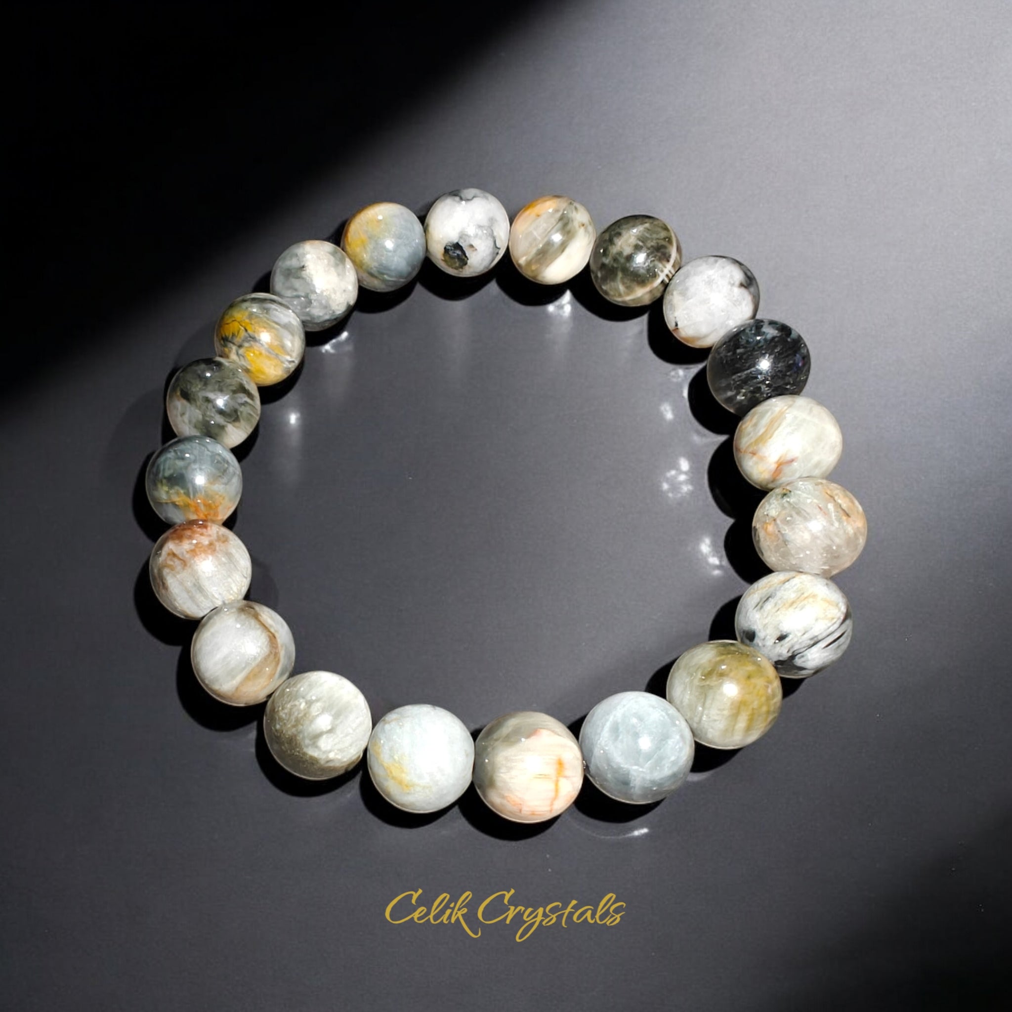 Eagle Eye Bracelet Natural Stones Stretch Crystal Bead Bracelet