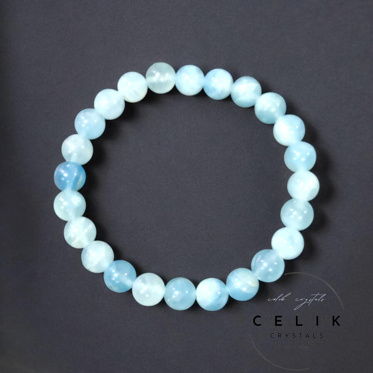 Blue Calcite Bracelet 8mm Unisex