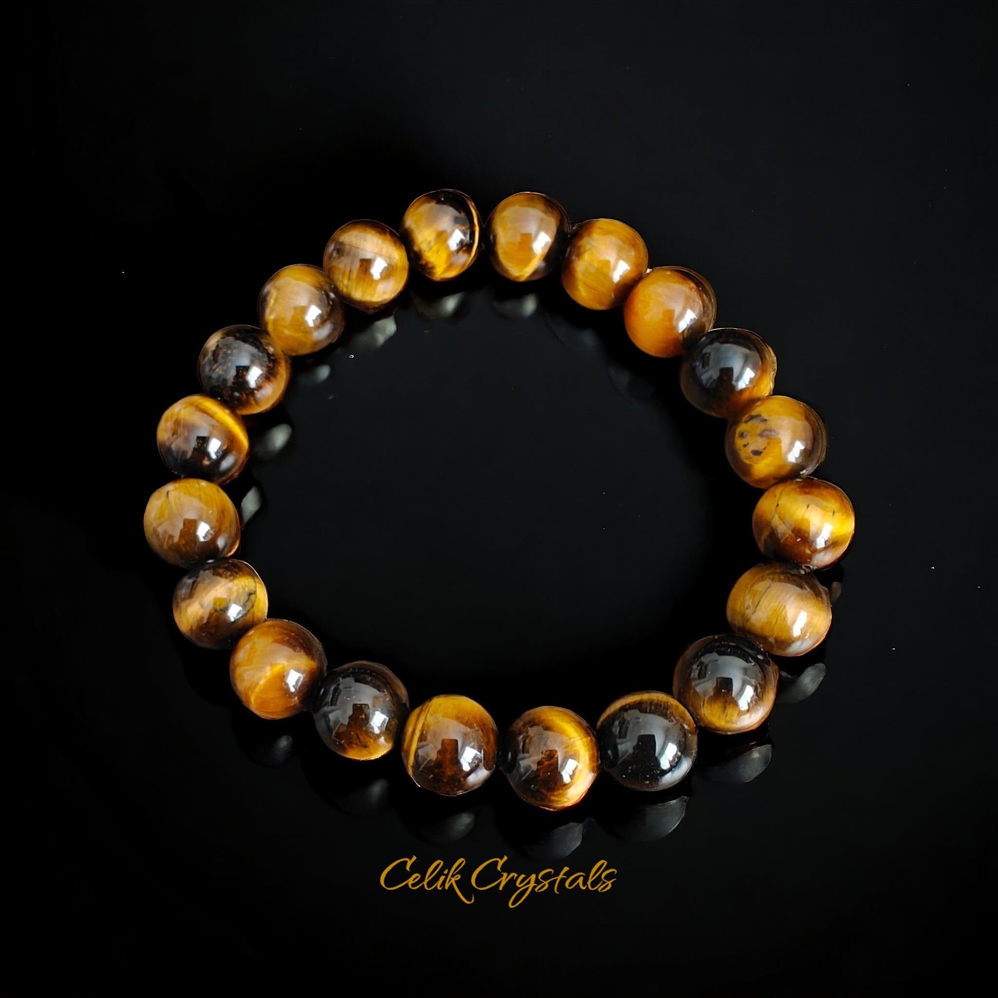 Tiger Eye Bracelet Natural Stones Stretch Crystal Bracelet