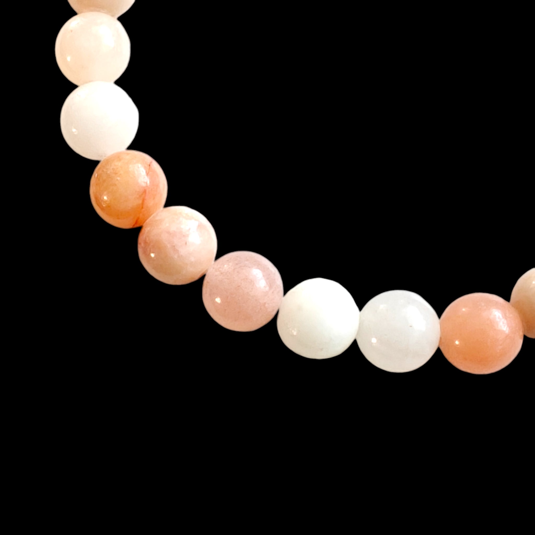 Peach Aventurine Bracelet Natural Stones 8mm Stretches Unisex Healing Bracelet Handmade
