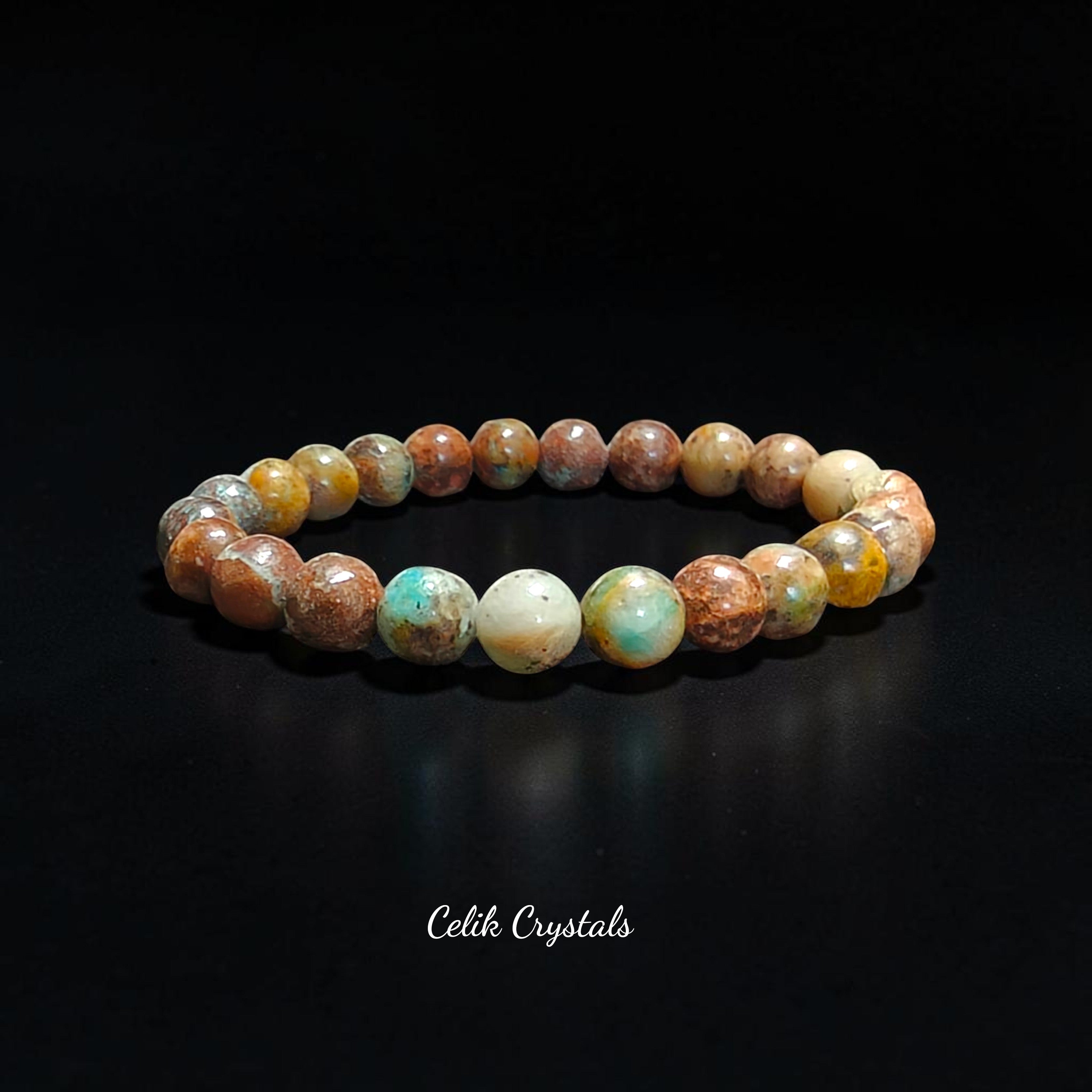 Chrysicola Bracelet Natural Stones 8mm Unisex