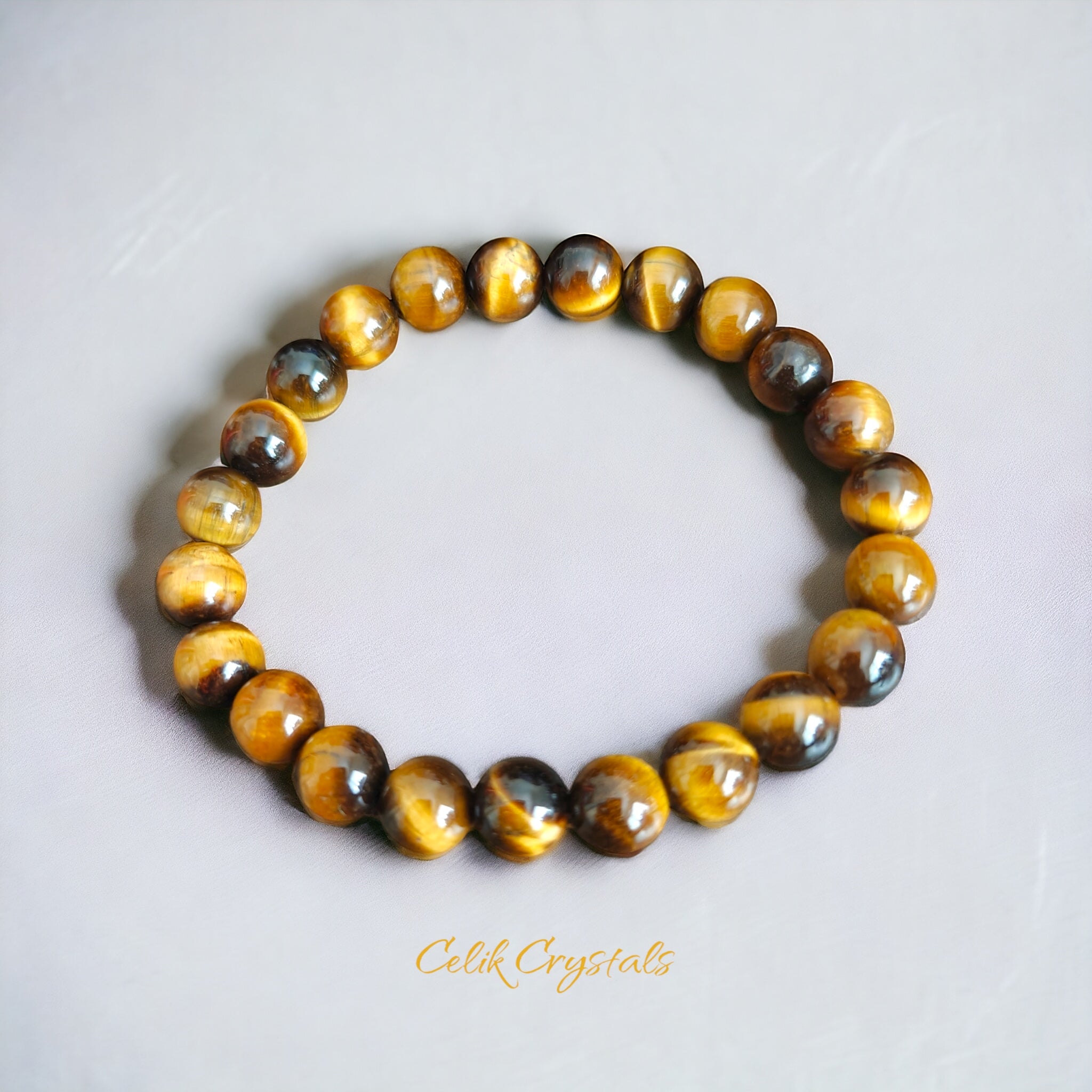Tiger Eye Bracelet Natural Stones Stretch Crystal Bracelet