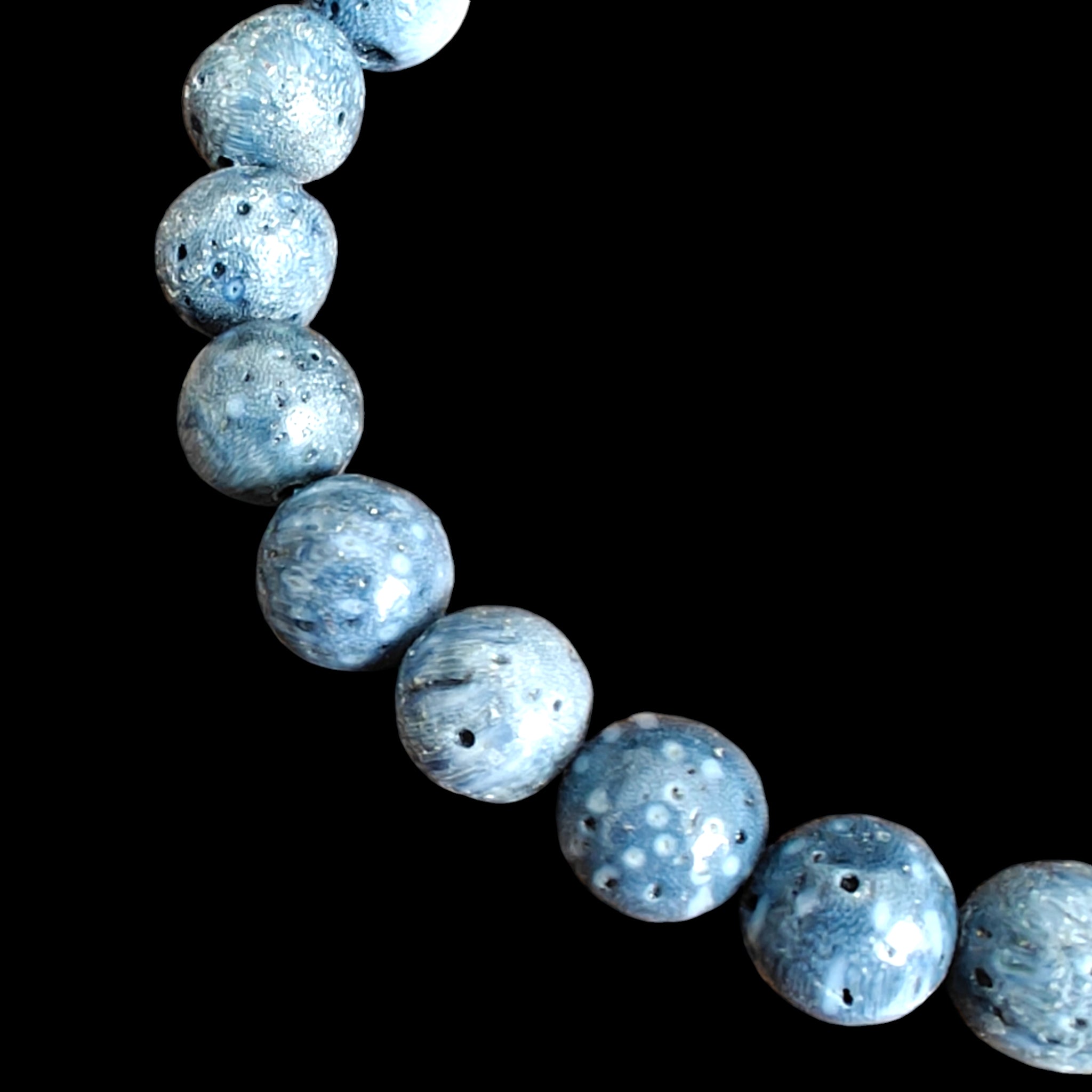 Blue Coral Bracelet Natural Stones Stretch Crystal Bead Bracelet