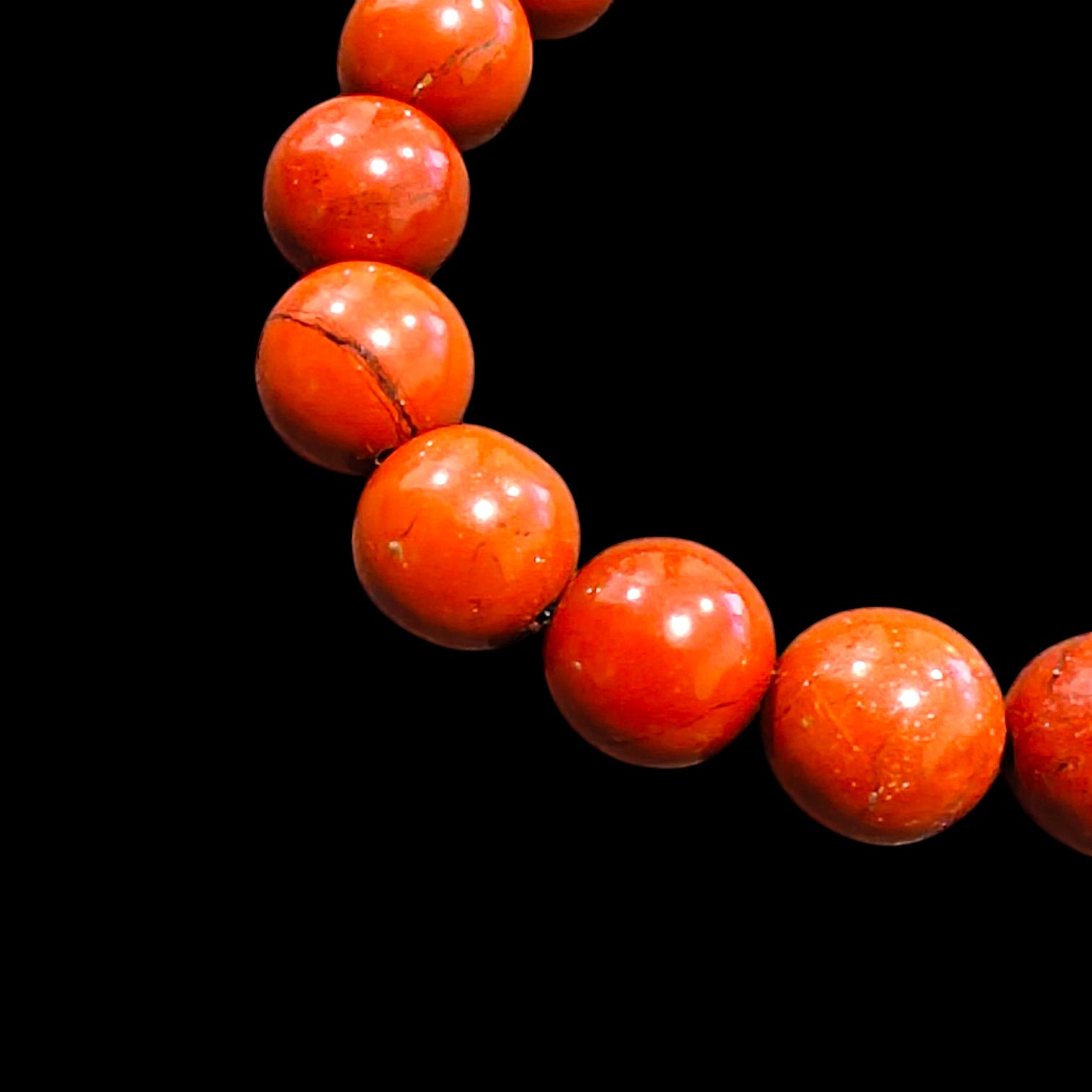 Red Jasper Bracelet 10mm Natural Stones Stretch Crystal Bracelet Unisex