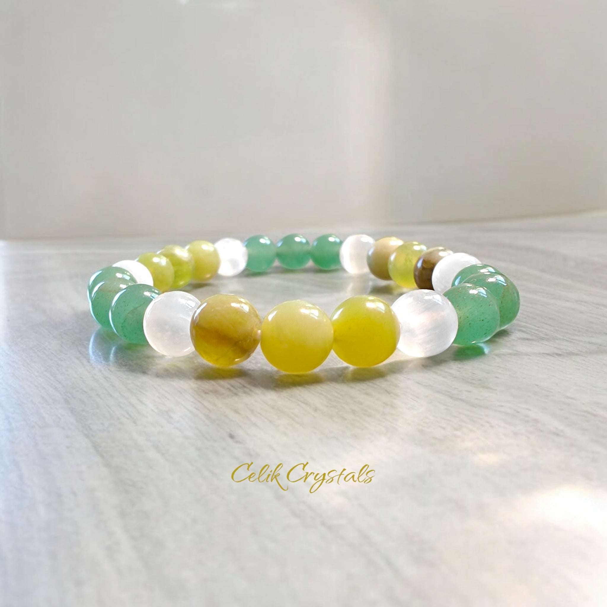 Green Aventurine and Jade Bracelet