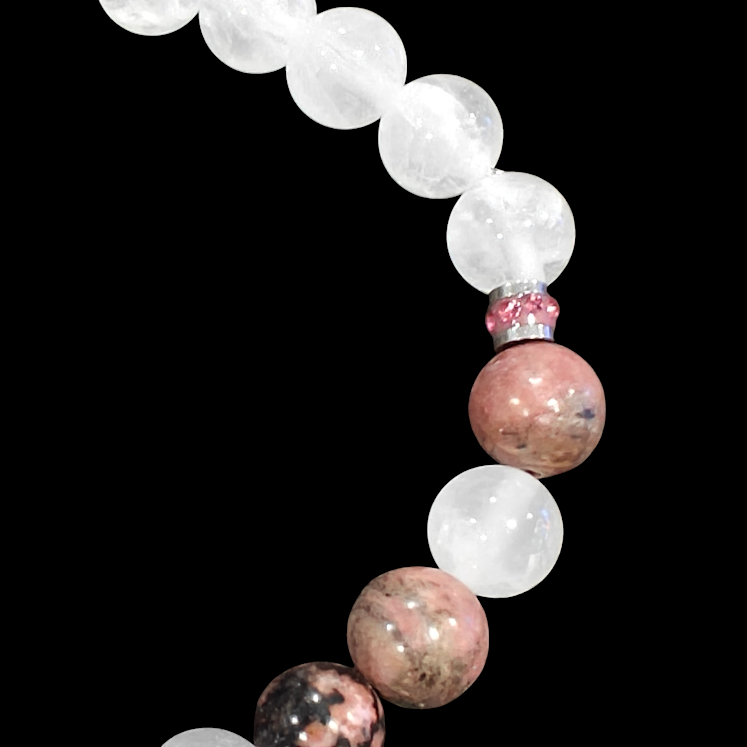 Rhodonite Rose Quartz Bracelet 8mm
