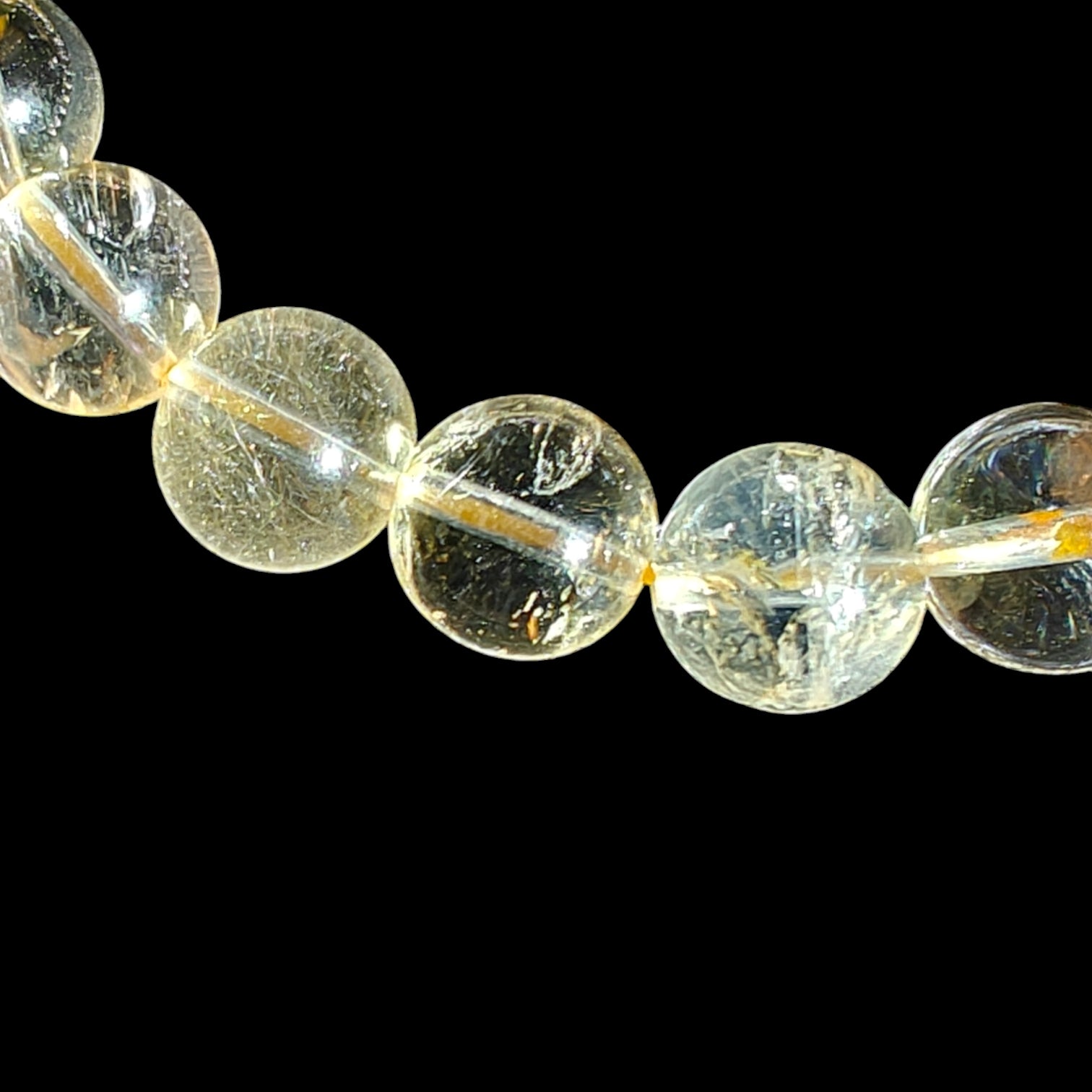 Rare Quality Citrine Bracelet 10mm Natural Stones Unisex