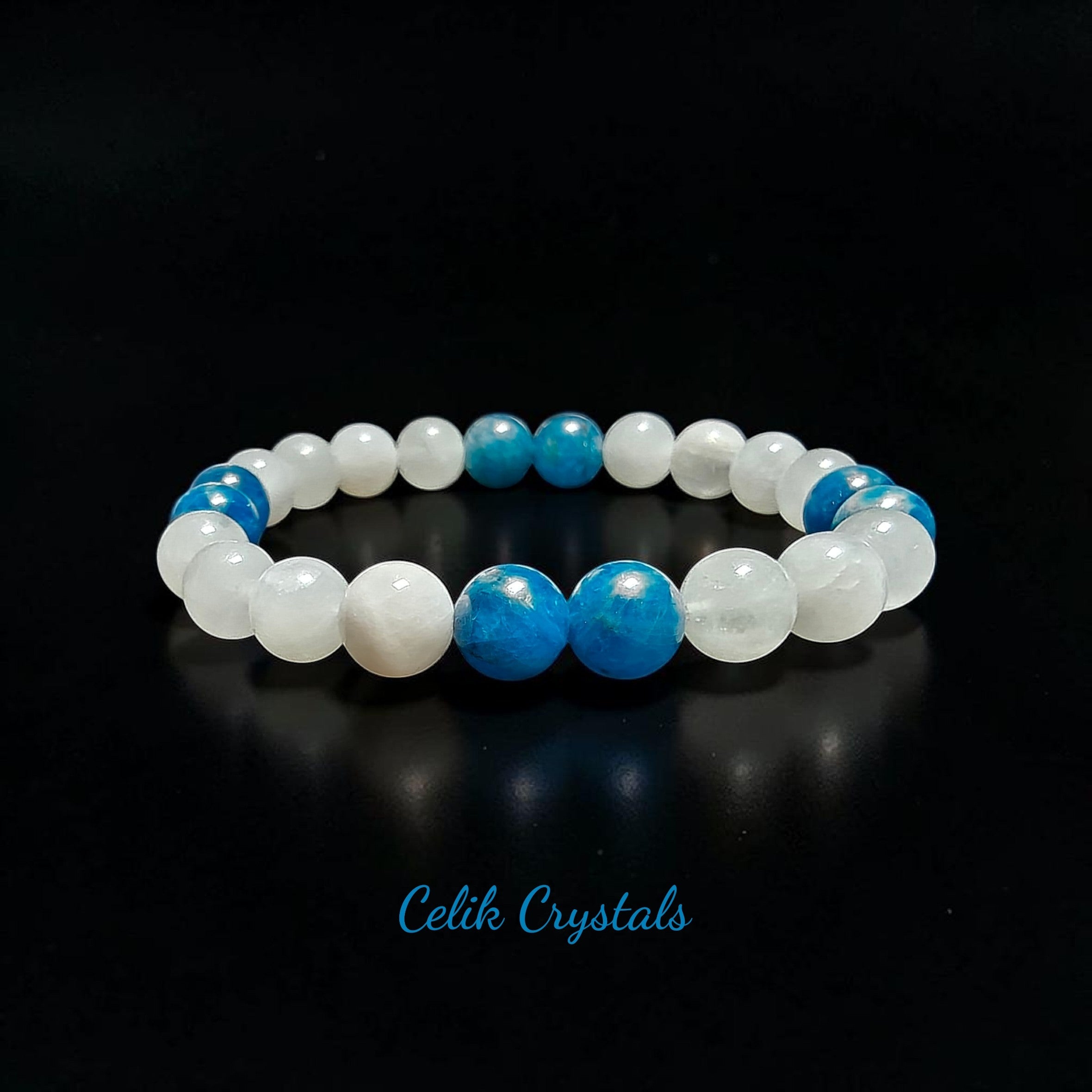 Apatite Moonstone Bracelet 8mm Unisex