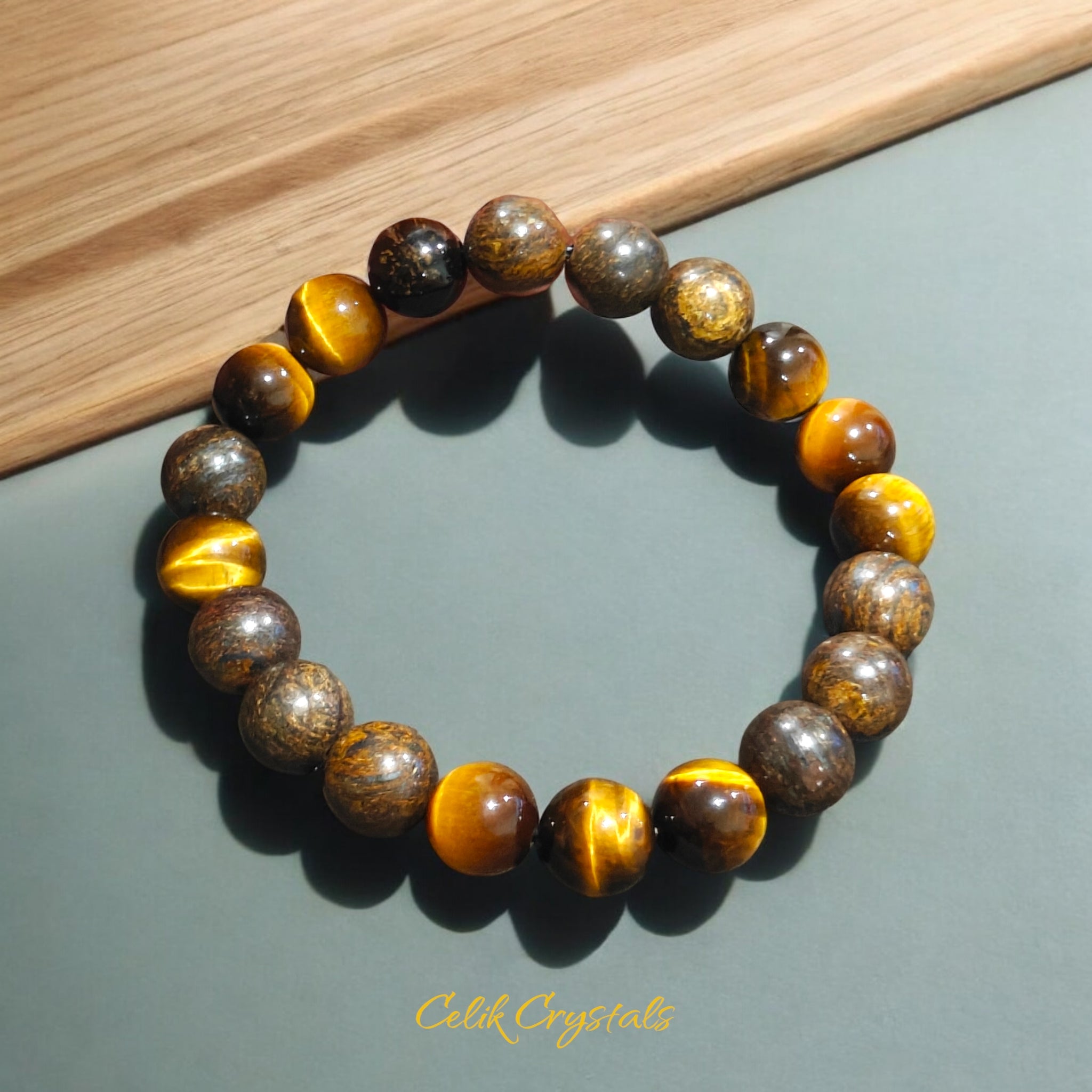 Bronzite & Tiger's Eye Bracelet 10mm Unisex